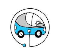 Illustration eines E-Fahrzeugs