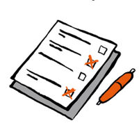 Illustration von Check-Liste