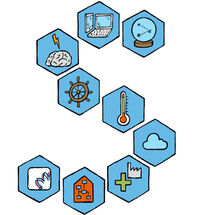 Illustration zum Thema S/4HANA mit Sechsecken 