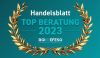 goldener Lorbeerkranz mit Top Beratung 2023