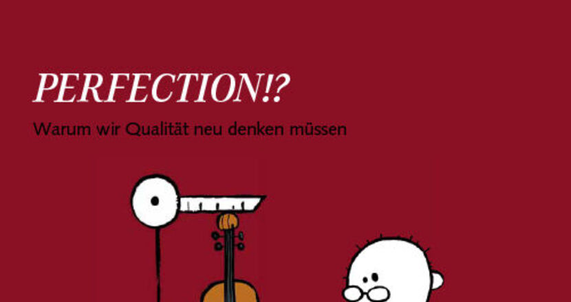 dunkelrotes Cover des ROI DIAOLG Magazin mit Illustration eines Mannes und einer Geige