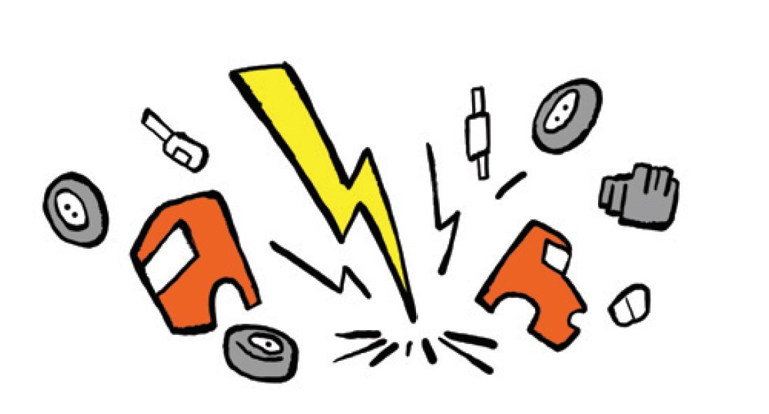 ROI Killer APP Illustration eines Lkw der von einem Blitz zerstört wird