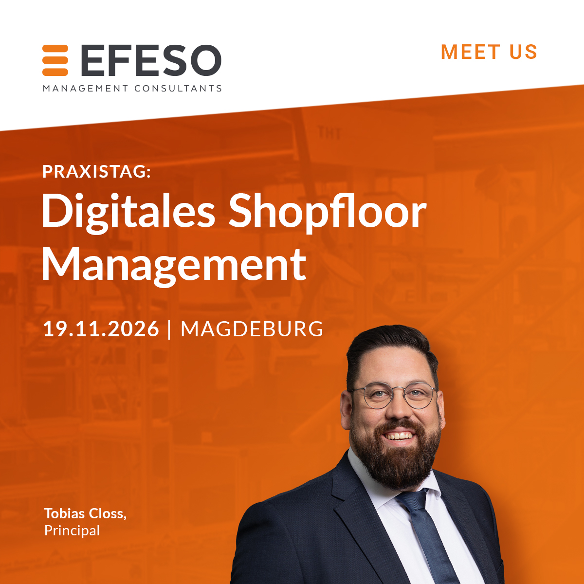 EFESO auf Aachen Automotive Colloquium &ndash; eine Person und Veranstaltungslogo